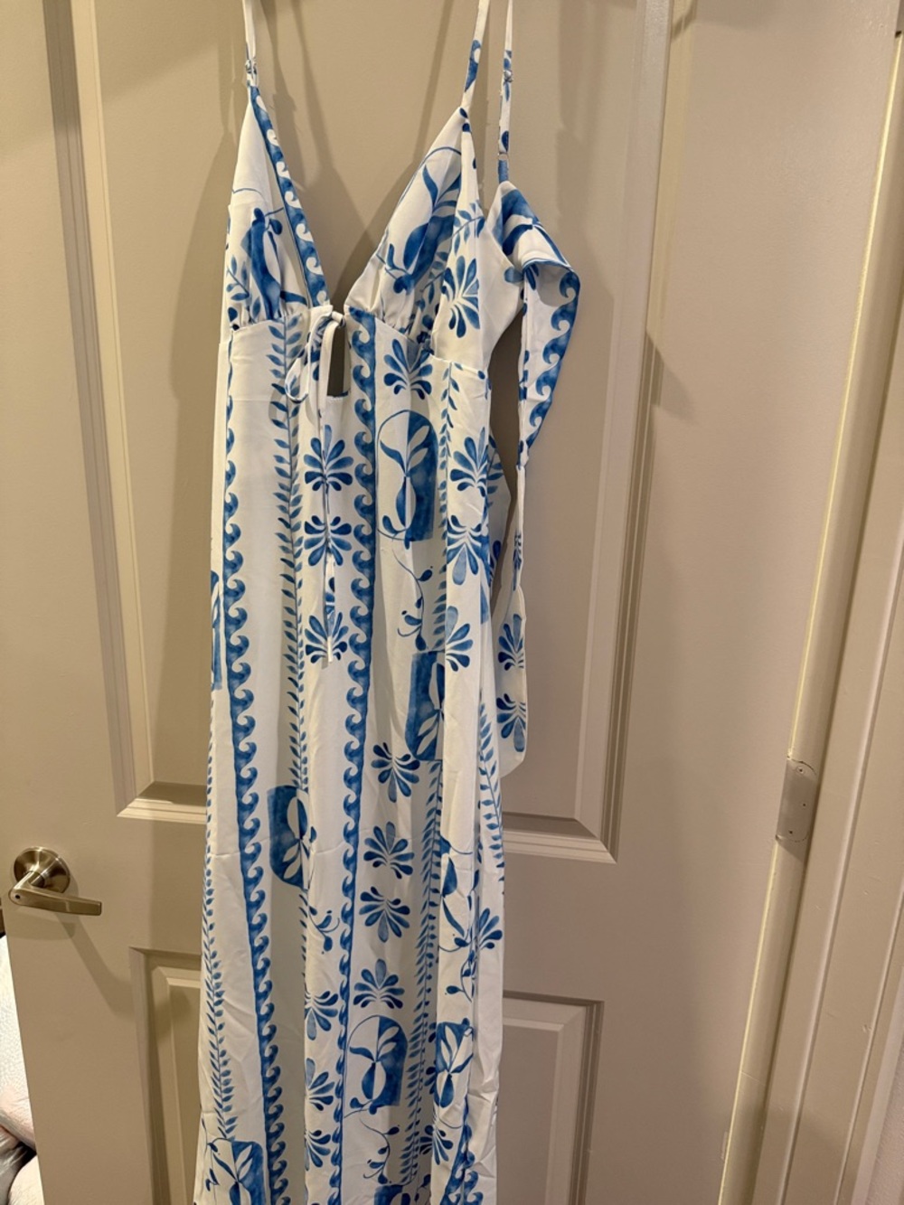 Blue and White Beachy Maxi Dress